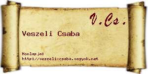 Veszeli Csaba névjegykártya